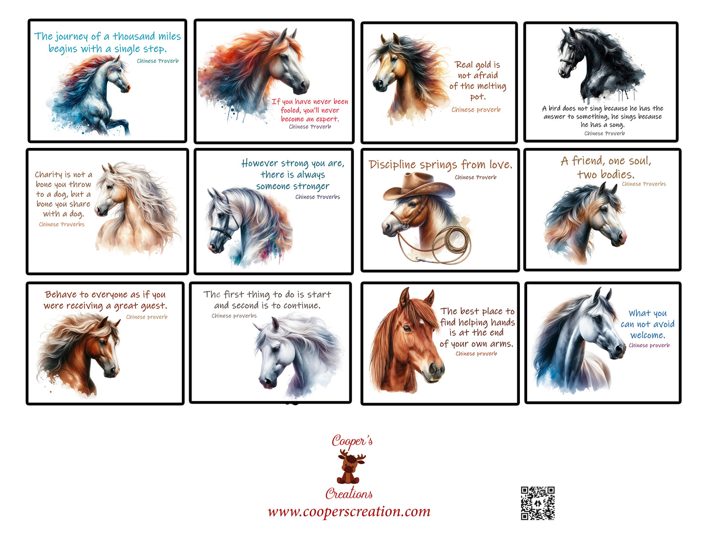 Horse Chinese Proverbs Calendar