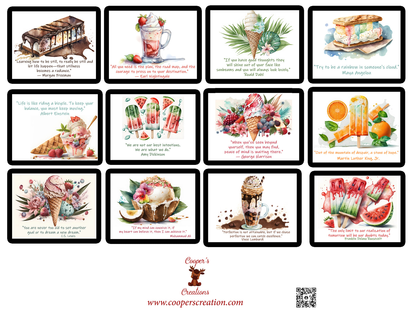 Ice Cream Inspirational Calendar