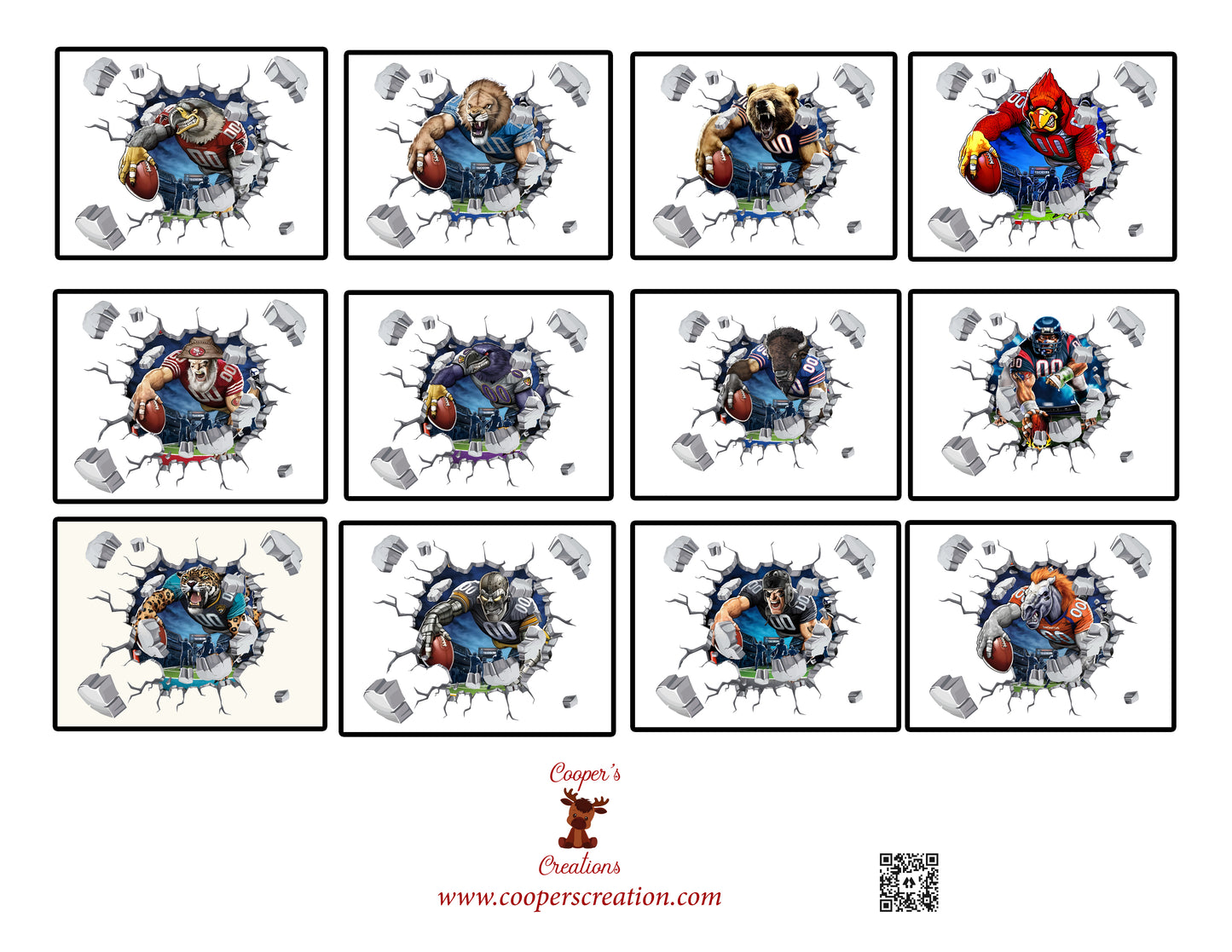 Football Mascot Calendar