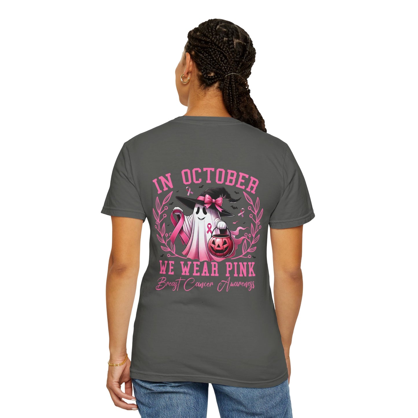 In October We Wear Pink Unisex Garment-Dyed T-shirt