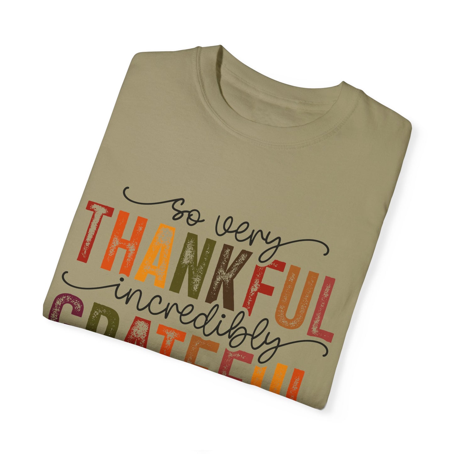 Grateful Blessed Thankful Unisex Garment-Dyed T-shirt