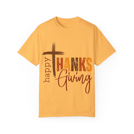 Happy Thanksgiving Unisex Garment-Dyed T-shirt