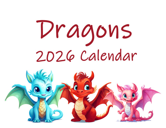 Cute Dragons Calendar
