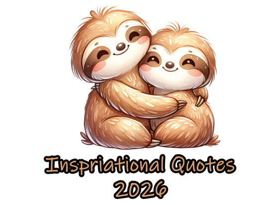 Sloth Inspirational Quote Calendar