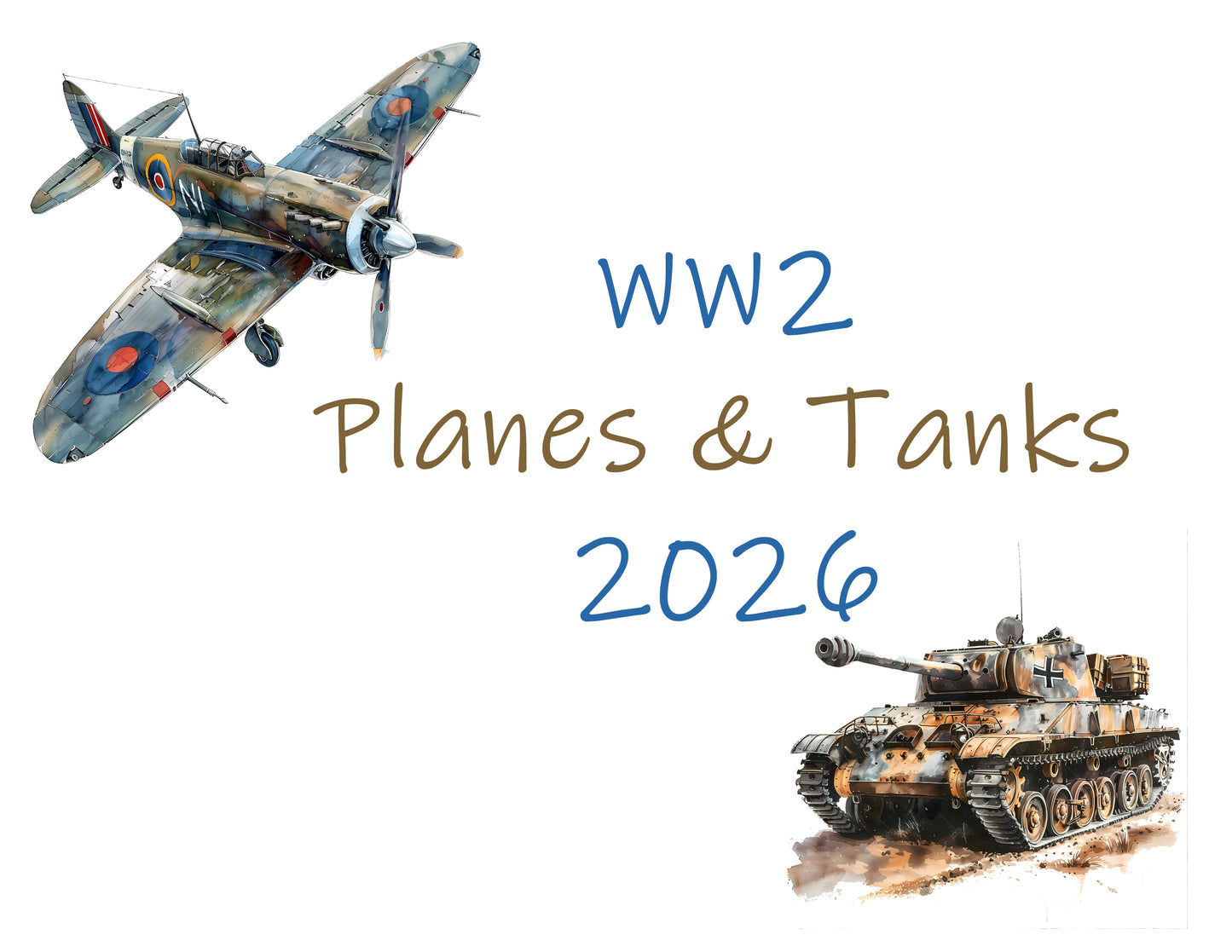 WW2 Planes and Tanks Calendar